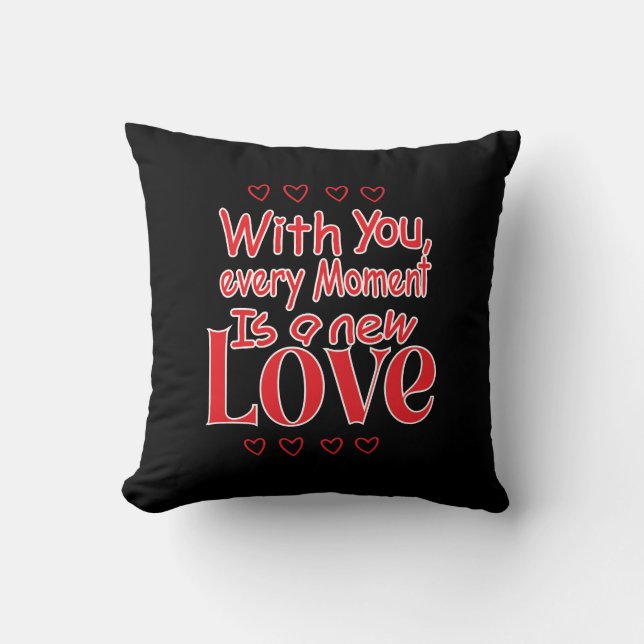Forever New Love Romantic Quote  Throw Pillow (Front)
