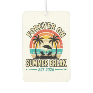 Forever On Summer Break Vintage Sunset Air Freshener