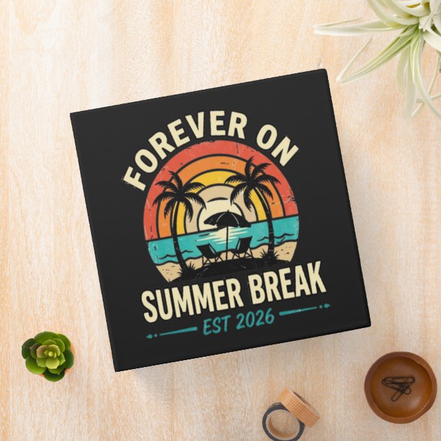 Forever On Summer Break Vintage Sunset Binder (In Situ)