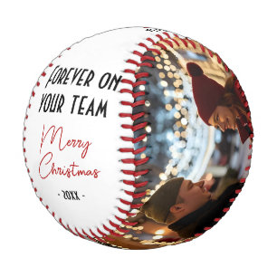 Forever on your team Merry Christmas 2 Photo Baseball