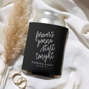 Forever Personalized Wedding Can Cooler