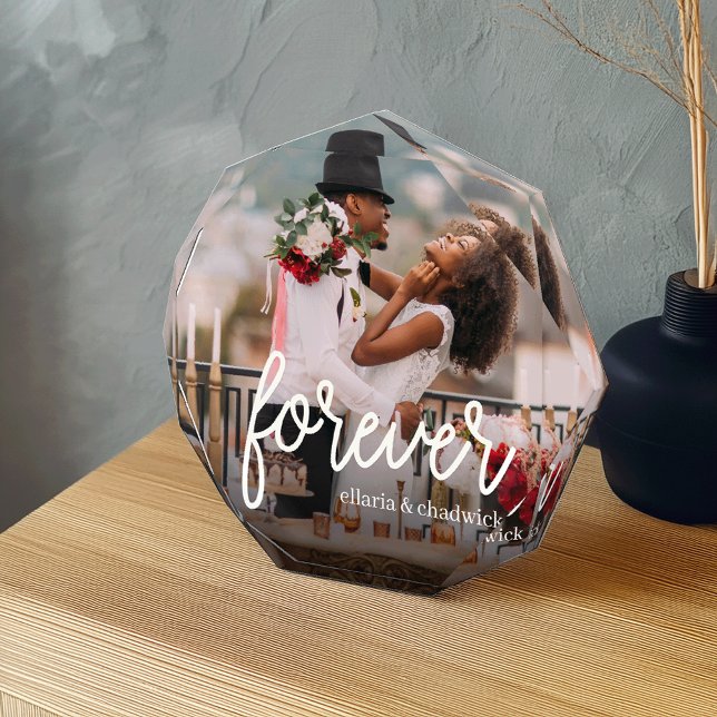 Forever | Personalized Wedding or Anniversary Photo Block (Creator Uploaded)