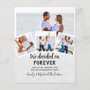 FOREVER Photo Engagement Party Invitations BUDGET Flyer