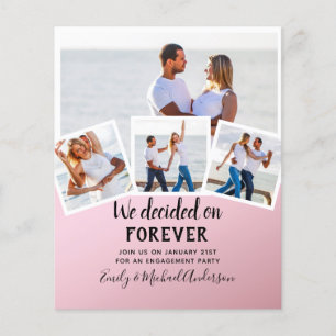 FOREVER Photo Engagement Party Invitations BUDGET Flyer