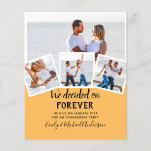 FOREVER Photo Engagement Party Invitations BUDGET Flyer