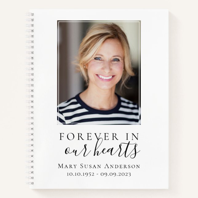 Forever Photo Funeral Budget Livre d'invité (Devant)