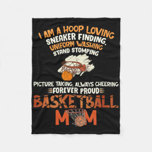 Forever Proud Bysketbyll Mom Fleece Blanket