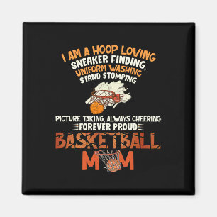 Forever Proud Bysketbyll Mom Magnet