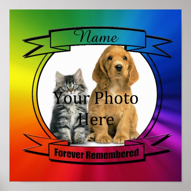 Forever Remembered for Any Pet Custom Poster (Front)