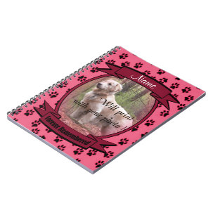 Forever Remembered Pet Loss - Dog or Cat - Pink Notebook