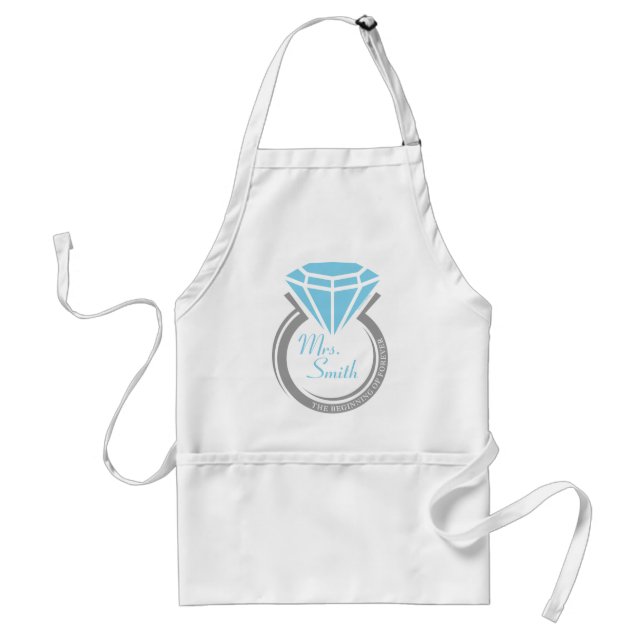 Forever Ring Custom Bride Apron (Front)
