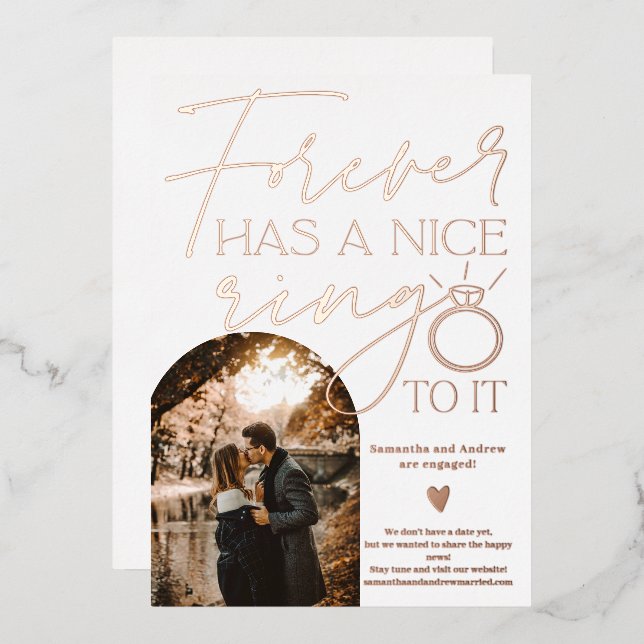 Forever ring photo arch engagement white (Front/Back)