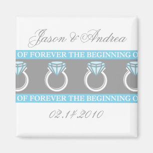 Forever Ring Wedding Keepsake Magnet