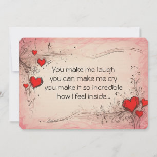 Forever Romantic Lovely Intimate Charming Poetry Holiday Card