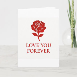 Forever Rose Message Expressing Romantic Wishes Card