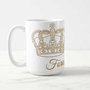 Forever Royal King Queen Crown Anniversary Mug