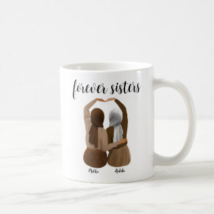 Forever Sisters Personalized Hijabi Gift Coffee Mug