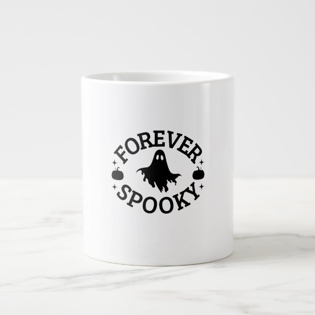 Forever Spooky Cute Ghost & Pumpkins Mug (Front)