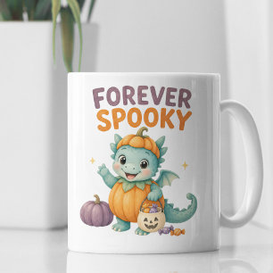 Forever Spooky Dragon Pumpkin Costume Halloween Coffee Mug