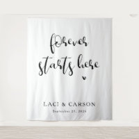 Forever Starts Here - Personalized Wedding Banner