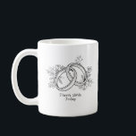 Forever Starts Today  Coffee Mug<br><div class="desc">Celebrate love with this elegant 'Forever Starts Today' mug featuring intertwined floral rings. Perfect for weddings,  bridal parties,  and special moments. A timeless design symbolizing unity and romance</div>