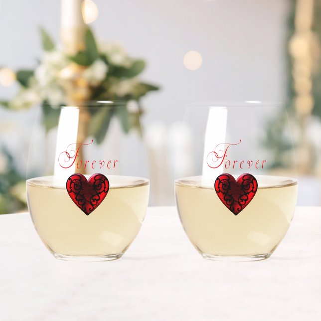 Forever Stemless Wine Glass (Insitu (Wedding))