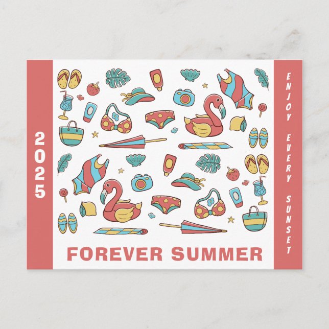 Forever Summer 2025 - Enjoy Every Sunset Postcard (Front)