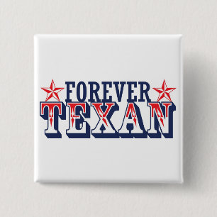 Forever Texan 2 Inch Square Button