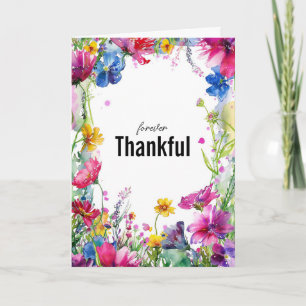Forever Thankful Meadow Blooms Collection Thank You Card