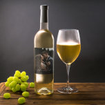 Forever Thankful White Script Photo Wedding Wine Label<br><div class="desc">Stylish calligraphy wine labels with "forever thankful" script,  custom text and a photo. For more advanced customization of this design,  please click the BLUE DESIGN TOOL BUTTON. Matching items are also available.</div>