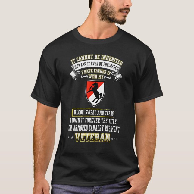 Forever The Title 11th Armoured Cavalry Regiment V T-Shirt (Front)