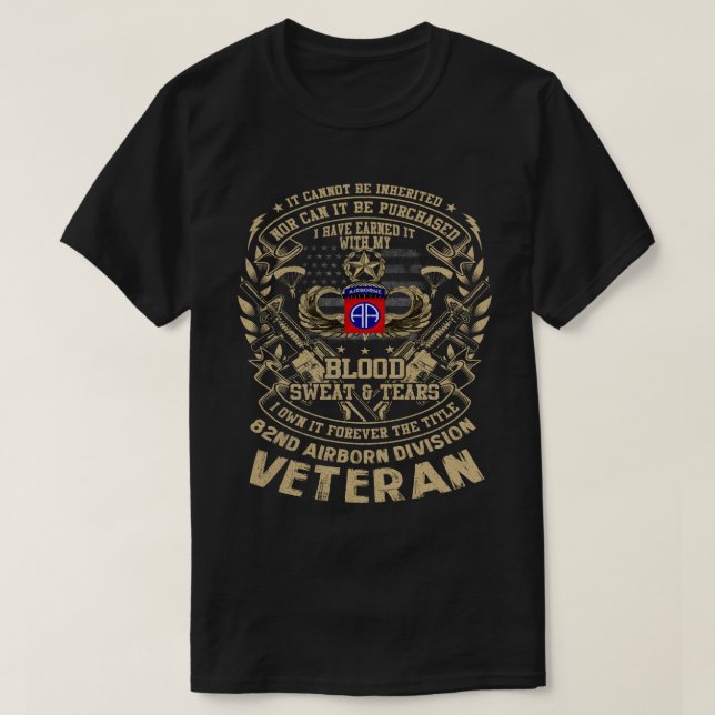 Forever The Title 82Nd Airborne Division Veteran T-Shirt (Design Front)