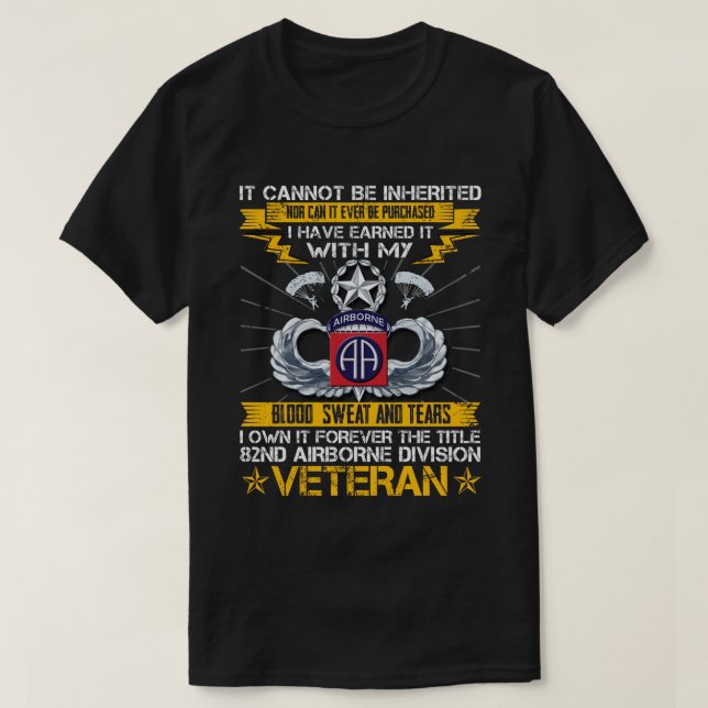 Forever The Title 82Nd Airborne Division Veteran T-Shirt (Design Front)