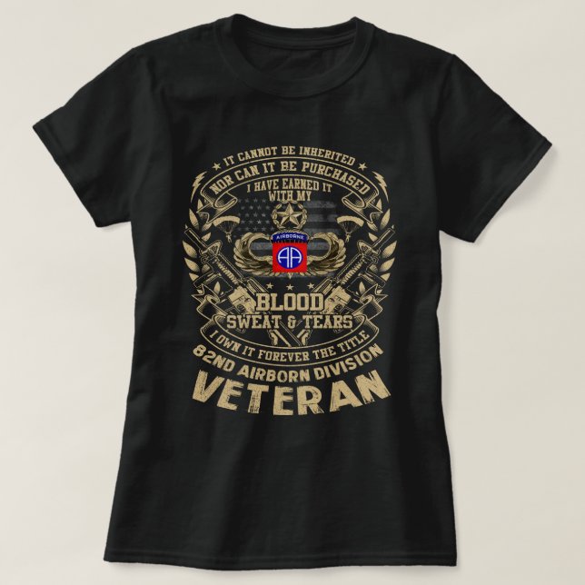 Forever The Title 82Nd Airborne Division Veteran T-Shirt (Design Front)