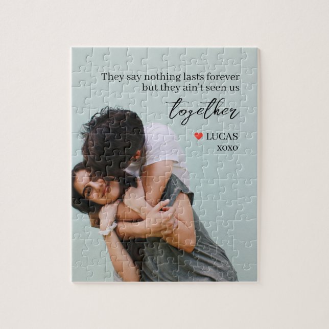 Forever Together Custom Romantic Valentine's Day Jigsaw Puzzle (Vertical)