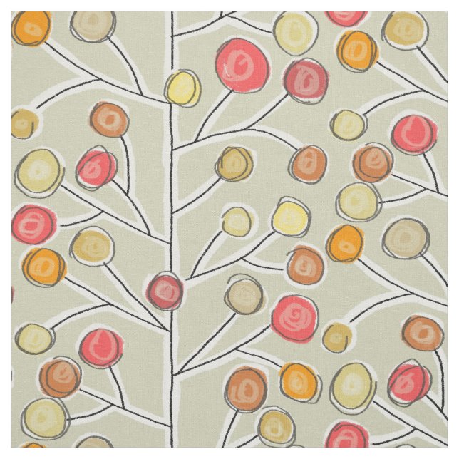 forever trees natural fabric (Swatch)
