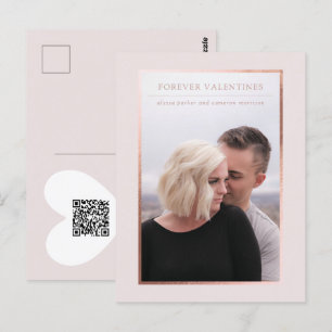 Forever Valentines Photo Save the Date Postcard