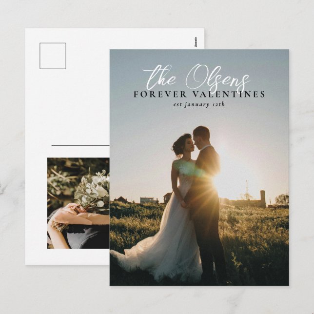 "Forever Valentines" Valentines Day Photo Postcard (Front/Back)