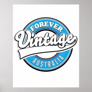 Forever vintage Australia logo Poster