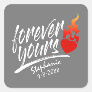 Forever Votre Nom Personnalisé Valentine   Sticker