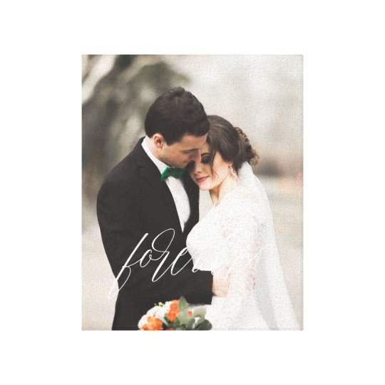 FOREVER White Overlay Gift Photo Canvas