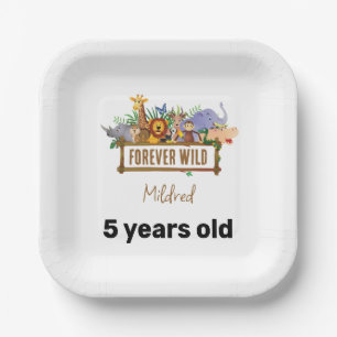 Forever Wild Birthday Paper Plate
