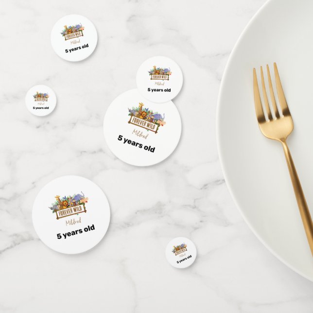 Forever Wild Birthday Table Confetti (Group)