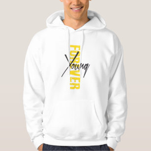 Forever Young Motivational Quote Hoodie For Men 