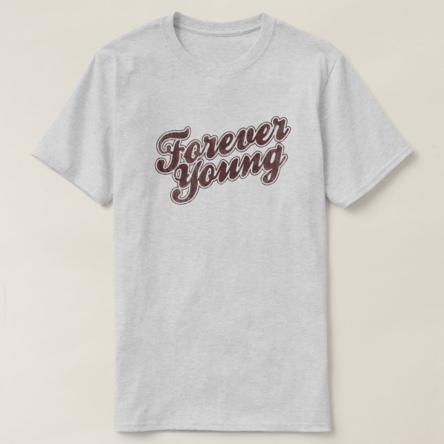 Forever Young Retro 80s Graphic Pop Culture T-Shirt (Design Front)