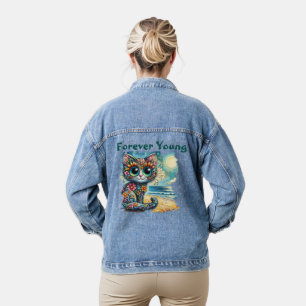 Forever Young Whimsical Floral Kitty Peinture de c