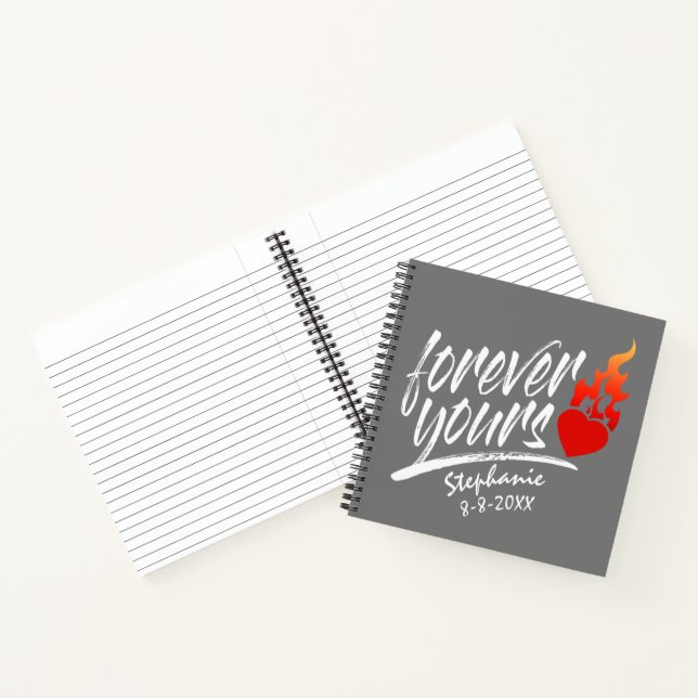 Forever Yours Custom Name Valentine | Notebook (Inside)