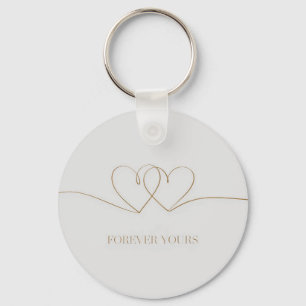Forever Yours: Intertwined Hearts Design Keychain