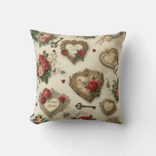 “Forever Yours” Vintage Throw Pillow 