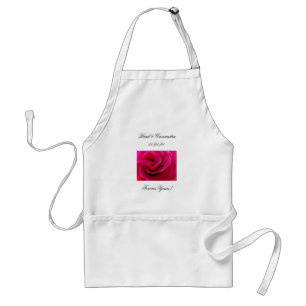 Forever Yours! Wedding serving apron Pink Rose